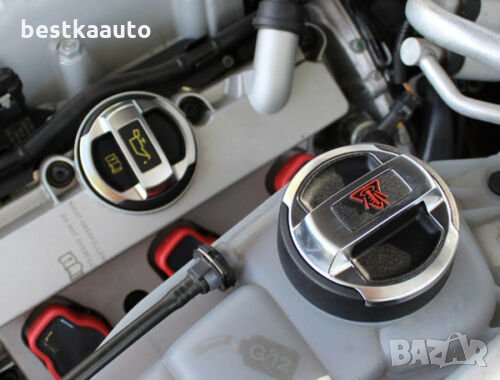 Капачка за масло и антифриз стил Audi R8 Volkswagen Seat Skoda Audi GTI GTD TDI A3 TT S3 R32 RLINE F, снимка 9 - Аксесоари и консумативи - 33345087