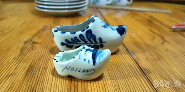 Декоративни порцеланови обувки тип "сабо" (клопки) Delft Blue, снимка 2 - Декорация за дома - 53396584