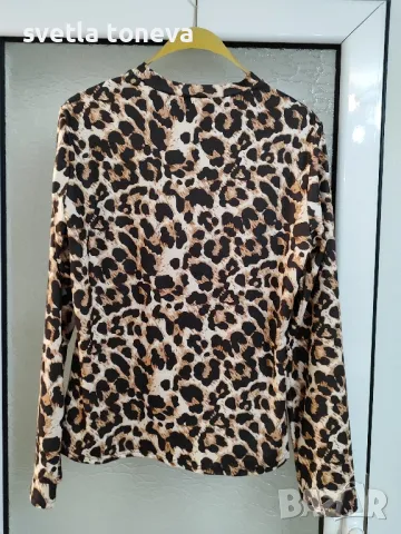 Тигрова трикотажна блуза, снимка 2 - Блузи с дълъг ръкав и пуловери - 48179633