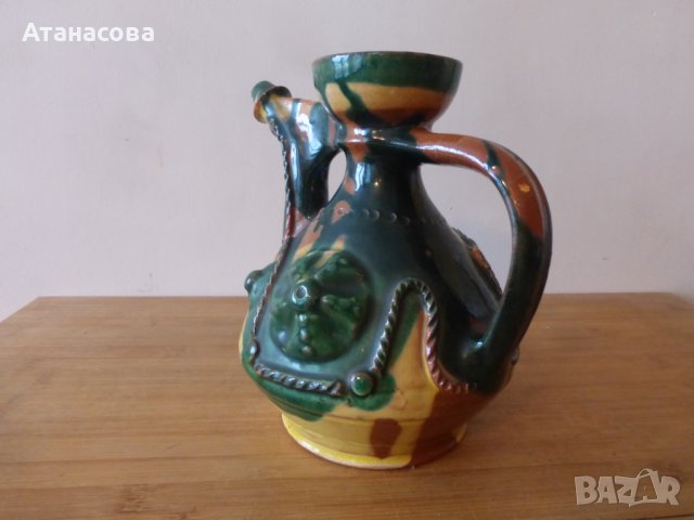 Керамична стомна крондир павур Троянска керамика, снимка 4 - Антикварни и старинни предмети - 43011252