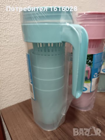 Кана за лимонада,чай,вода с цедка,с капак и 4 чаши.Къмпинг,пикник,парти., снимка 13 - Термоси - 44132440