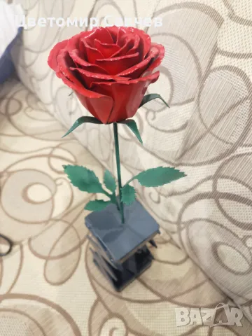 Метална роза ръчно направена ПРОМО, снимка 2 - Декорация за дома - 48201811