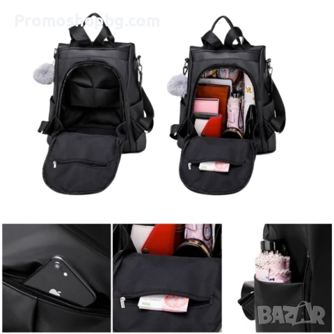 ПРЕОЦЕНЕНА! Дамска раница Aschley, еко кожа, черна, снимка 3 - Раници - 51116241