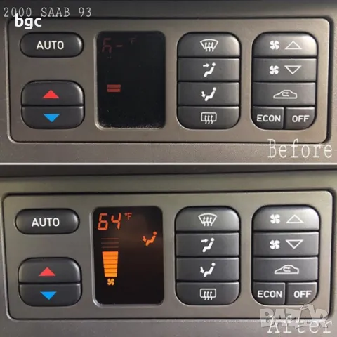 Ремонтен Комплект SAAB Климатик Екран 1998 до 2003 SAAB 9-3 (Coupe, Sedan & Wagon), SID1 & SID2, снимка 2 - Друга електроника - 43761502