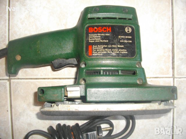 ЗА РЕМОНТ-ЗА ЧАСТИ-Bosch PSS230-Швейцарски Виброшлайф-Бош-Правоъгълен-150 Вата-93х230мм