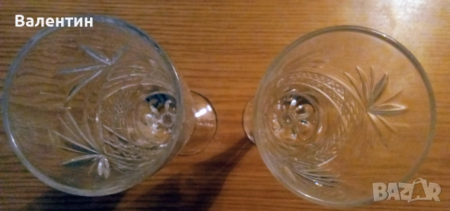Две прекрасни кристални руски чаши подходящи за сватбено тържество , снимка 5 - Сервизи - 52337556