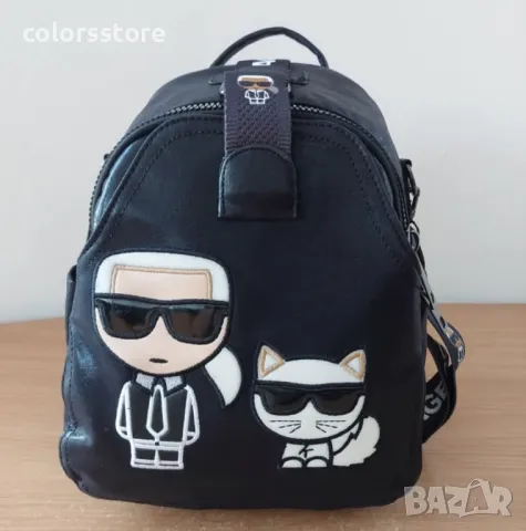 Черна раница K@rl Lagerfeld-SG121t, снимка 3 - Раници - 46927415