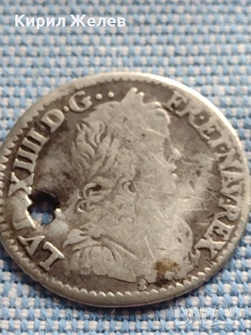 Сребърна монета 1/12 Екю 1657г. Луй XIV Лимож Франция 61831