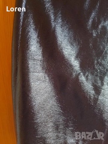 Ново!*Amisu*Пола мачкана кожа лак, снимка 2 - Поли - 52509292