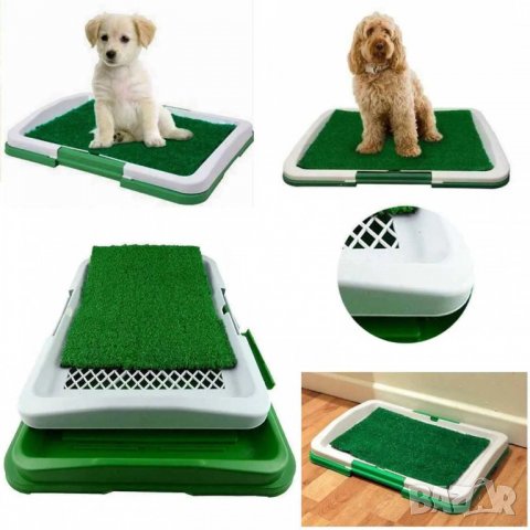 Puppy Potty Pad тоалетна за куче/котка с решетка и изкуствена трева, снимка 3 - За кучета - 39212388