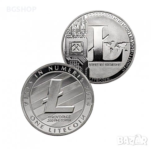 1 Лайткойн монета / 1 Litecoin ( LTC ) - Silver, снимка 4 - Нумизматика и бонистика - 39152909