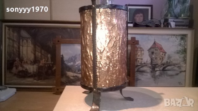 ПОРЪЧАНА-СТОИКА ЗА ЧАДЪРИ-КОВАНО ЖЕЛЯЗО МЕД МЕСИНГ, снимка 5 - Колекции - 27450829