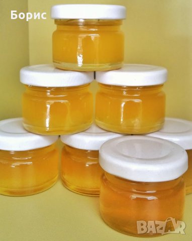 Малки стъклени бурканчета с мед, снимка 2 - Други стоки за дома - 32422235