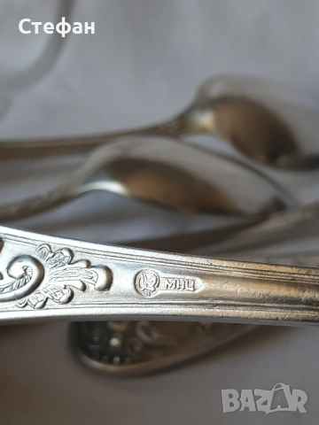 Комплект посребрени лъжици , снимка 8 - Антикварни и старинни предмети - 53536712