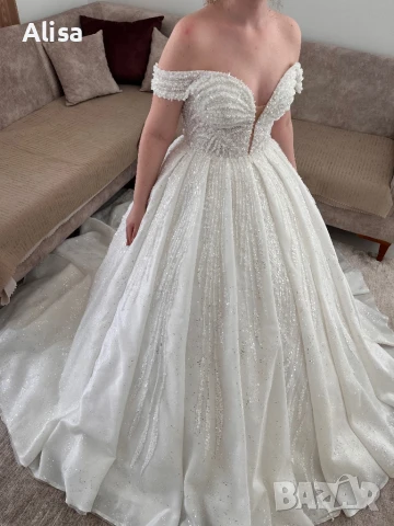 Булчинска рокля тип принцеса , снимка 10 - Сватбени рокли - 50493411