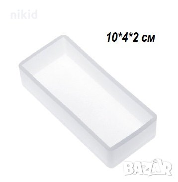 прозрачна правоъгълна правоъгълник форма силиконов молд смола калъп за бижута изработка , снимка 1 - Форми - 26581865