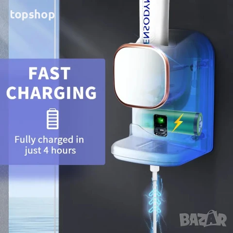 НОВ автоматичен дозатор / диспенсър за паста за зъби USB type C 1200Mah, монтиран на стената, снимка 5 - Пелени, памперси - 50494823
