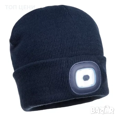 Шапка с фенерче отпред с 4 диода