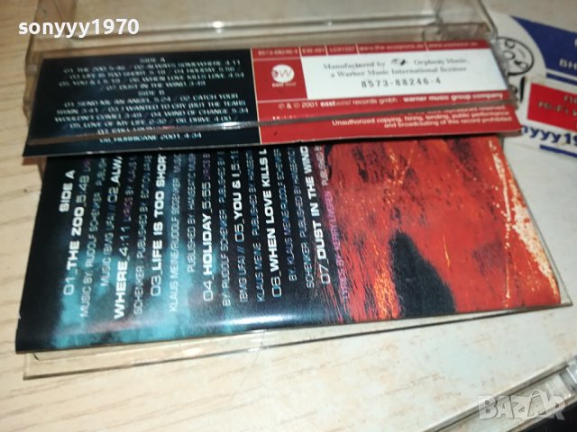 SCORPIONS ACOUSTICA-ORIGINAL TAPE 0212231850, снимка 10 - Аудио касети - 43243603