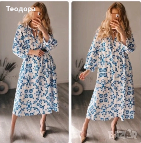 Рокля 100% памук , снимка 3 - Рокли - 51725593