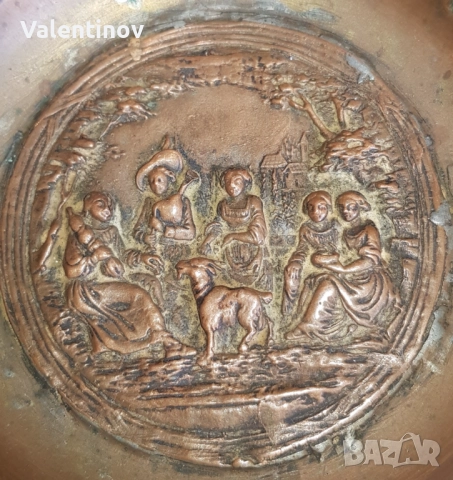 Старинна купичка на поставка, снимка 3 - Антикварни и старинни предмети - 51662980