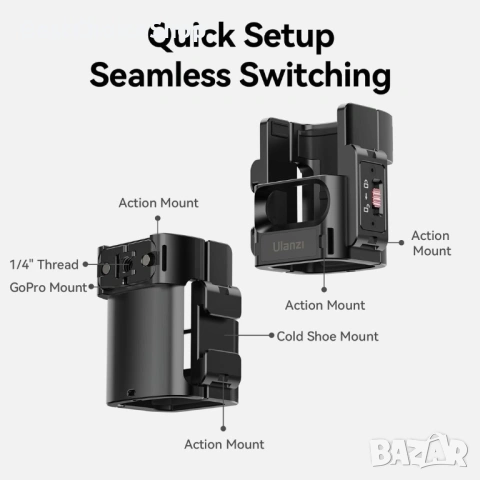 монтаж на GoPro 1/4'' ISO система за DJI OSMO POCKET 3, снимка 9 - Чанти, стативи, аксесоари - 53501065