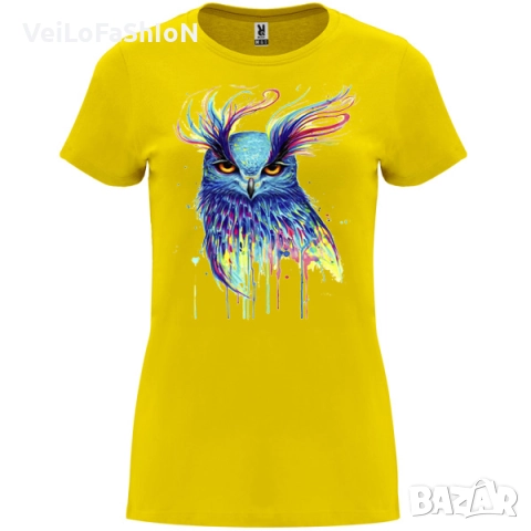 Нова дамска тениска с Бухал, четири цвята, снимка 4 - Тениски - 45175961