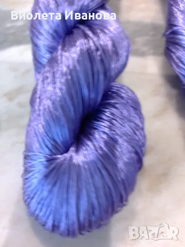 Конци за бродиране от вискозна коприна, лилав цвят, 7 броя 