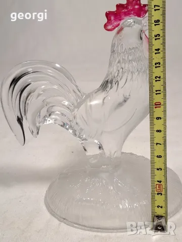 стъклен петел   1/5, снимка 6 - Декорация за дома - 48564710