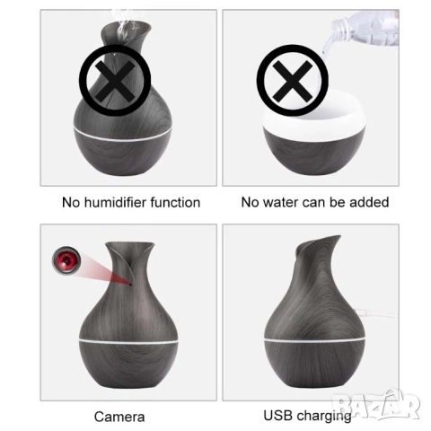 Скрита камера в арома дифузер WiFi камера за видеонаблюдение, снимка 2 - Други - 52034012