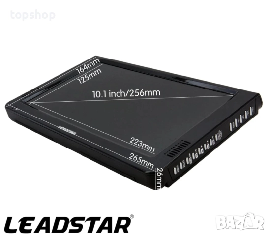 ЧИСТО НОВ, ТЕСТВАН D10 LEADSTAR, преносим телевизор DVB-T2 DVB-T TFT HD, USB и TF карта, USB плейър, снимка 7 - Телевизори - 51636365