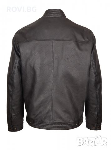 Мъжко кожено яке 3202 – Батал, снимка 2 - Якета - 26435009