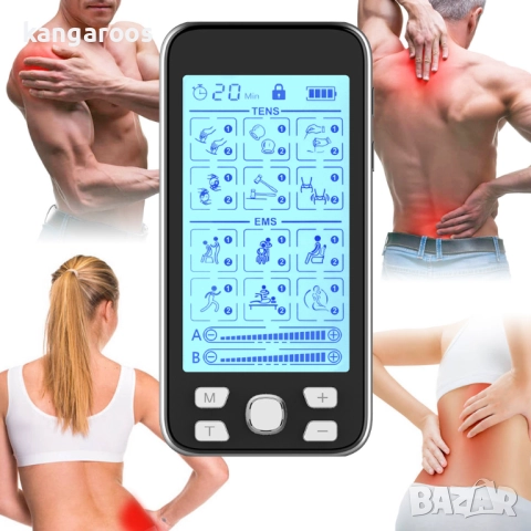 Електростимулатор AresPro, 4-канален, 8 електрода, 24 програми, 20 нива на интензитет, снимка 2 - Медицинска апаратура - 52329010