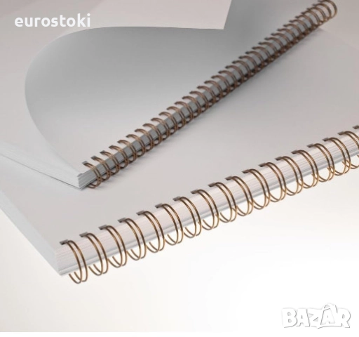 Метални спирали Renz 320950823, спирали за подвързване A4, 50 броя, стъпка 2:1, 3/4", 23 пръстени, снимка 2 - Ученически пособия, канцеларски материали - 52632930