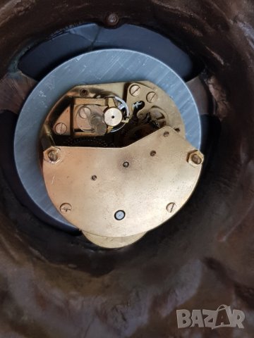 Масивен бронзов механичен френски часовник, снимка 8 - Антикварни и старинни предмети - 37133808