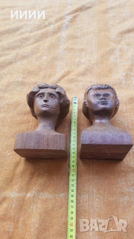 Бюст глава статуетка 2 бр, снимка 4 - Антикварни и старинни предмети - 53162623