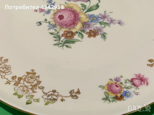 Schumann Bavaria. Порцеланова чиния.1930-1950 г., снимка 4 - Антикварни и старинни предмети - 53566036