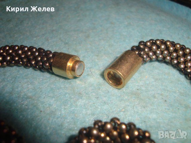 ВЕЧЕРНО ШИКОЗНО с МЕТАЛЕН ОБКОВ АРТ НУВО СТИЛ КОЛИЕ с МАГНИТНА ЗАКОПЧАЛКА 70591, снимка 6 - Колиета, медальони, синджири - 35309549