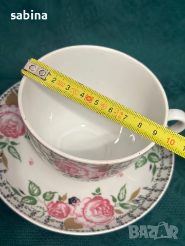 Порцеланова чаша на ЛФЗ Ломоносов, снимка 5 - Чаши - 52671559