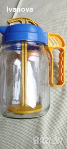 Кана стъклена за сокове , айрян и др., снимка 2 - Други - 49819027