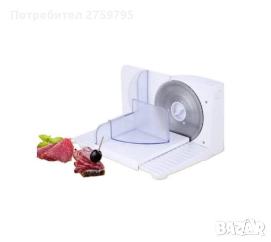 НОВО.Колбасорезачка Rosberg R51990A, 150W, острие от нер. стомана 15см., Бял . ДВЕ ГОДИНИ ГАРАНЦИЯ!, снимка 3 - Други - 52305198
