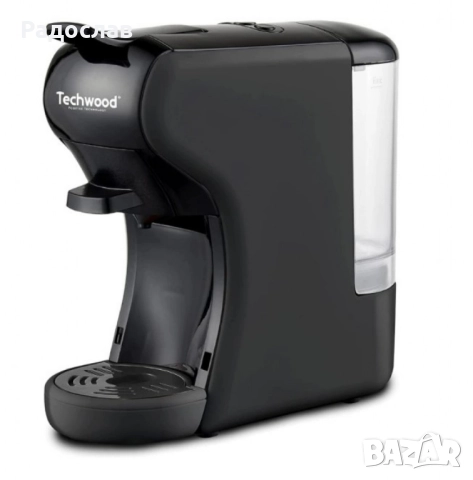 Кафемашина 2в1Techwood TCA-196N, 19бара/1450W, Черен + Приставка за Мляно кафе, снимка 2 - Кафемашини - 52229305