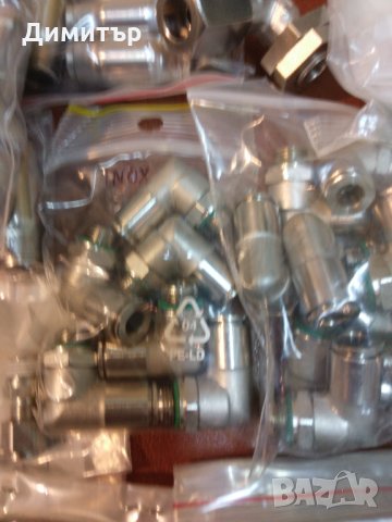 Пневматични бързи връзки INOX 316, снимка 6 - Резервни части за машини - 34966805