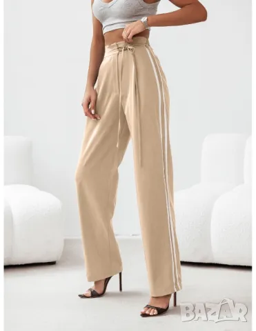 Дамски панталон с висока талия три цвята 