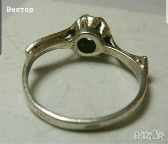 Стар Руски Сребърен пръстен 1940-1950 година , снимка 3 - Антикварни и старинни предмети - 27618553