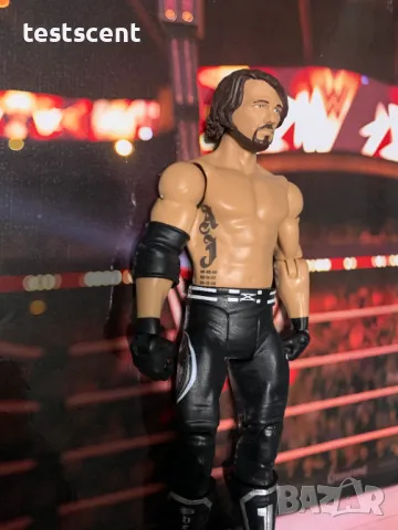 Екшън фигура WWE AJ Styles Ей Джей Стайлс Mattel Basic Figure играчка - black, снимка 4 - Фигурки - 48438541