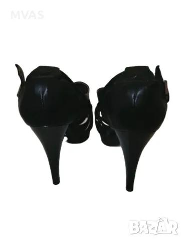 Нови черни сандали на висок ток 39 40 размер, снимка 4 - Сандали - 50377816