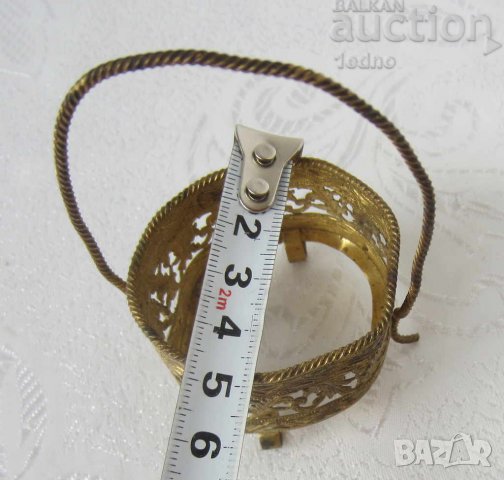 стара антикварна ажурна  поставка кандило - метал, снимка 4 - Антикварни и старинни предмети - 28878943