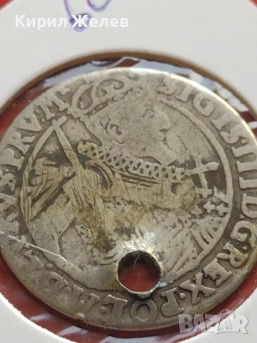Сребърна монета Орт Сигизмунд трети ПОЛША рядка за КОЛЕКЦИОНЕРИ 12236, снимка 5 - Нумизматика и бонистика - 42987386