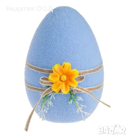 Великденско декоративно яйце от пяна, Син, Ø10x12см